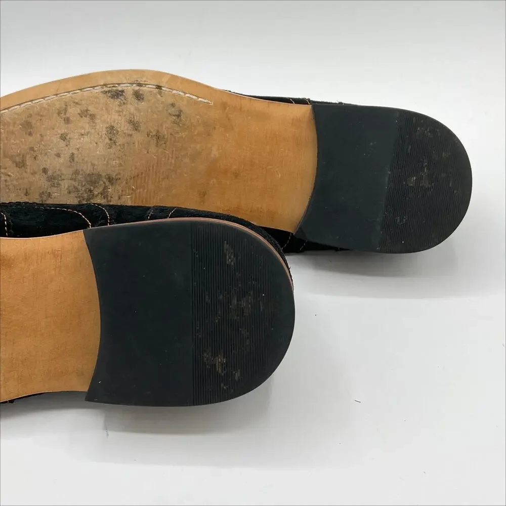 Steve Madden Wakken Suede Lace Up Dress Oxford Shoe Size 11.5 Black